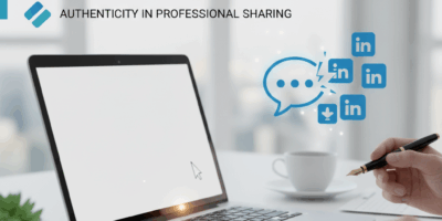 Professional blog header image for article titled: Writing LinkedIn Posts That Do Not Sound Like a L