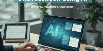 Professional blog header image for article titled: How I Write a Month of Email Newsletters in One A